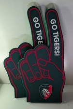 Leicester Tigers Club Green Foam Finger Hand Used 2x