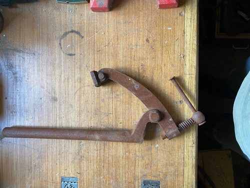 Old bench holdfast