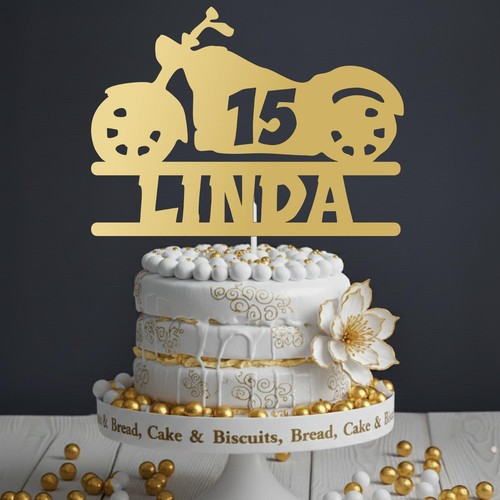 Motorbike birthday cake - birthday,