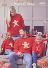 Knitting Pattern Children & Adults Christmas Sweater Jumper James Brett DK JB813