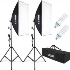 ESDDI PS025 Continuous Lighting Kit – Professional Softbox Studio Light Set