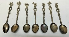 7 Antique Collector Teaspoons