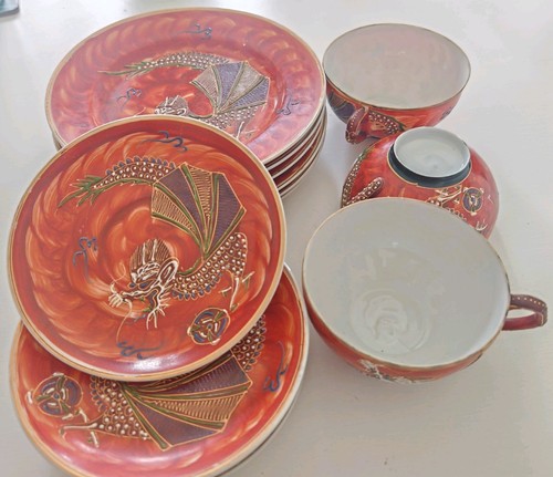 Japanese dragonware moriage - japanese,