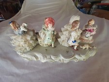 Irish Dresden Wedding Game Group Figurine Collectable Antique (#15)
