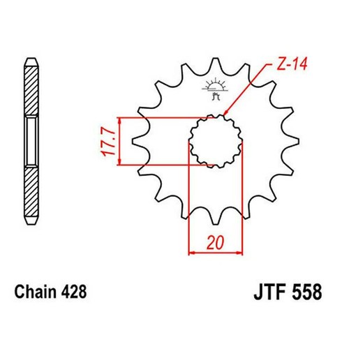 Tooth sprocket step - step, 428