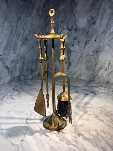 Victorian small brassfireside - ,