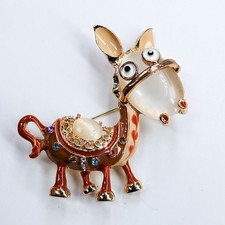 Retro Big Cute Enamel Donkey