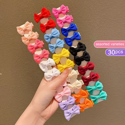 Mini bow hair - bow, 30pcs