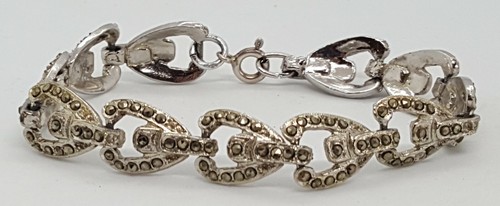Silver plate marcasite - silver,