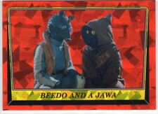 Star Wars Chrome Sapphire RotJ Base Card #19 Beedo and a Jawa