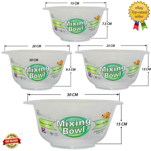 Plastic mixing bowls clear - plastic,
