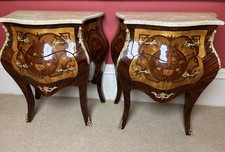 Pair French Bombe 2 Drawer