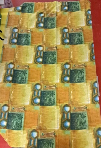 Single barkcloth door curtain - barkcloth,