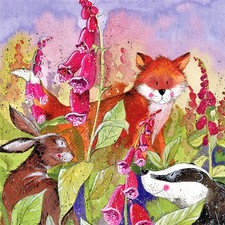 Alex Clark Greetings Card - Rural Life - Fox, Badger, Hare