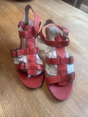 Vintage red leather gladiator - red,