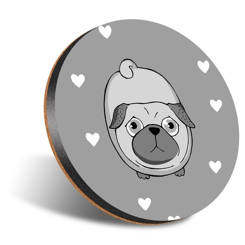 Round 12cm coaster bw - -,