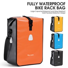 WEST BIKING 15L Full Waterproof Bike Single Pannier Bicycle Trunk Rack Pack Bag