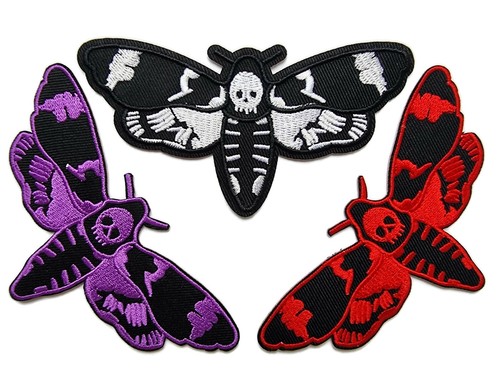 Death head moth - head, embroidered