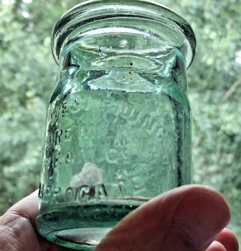 Unusual glass cream - unusual, pot