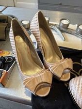 Phase Eight Women’s Shoes Size 7 With Matching Clutch Bag Rose Gold