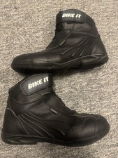 Bike It Perun Short Waterproof Motorcycle Boots Motorbike Shoes Trainers Black