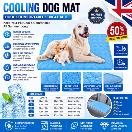 Large self cooling mat bed - xl,