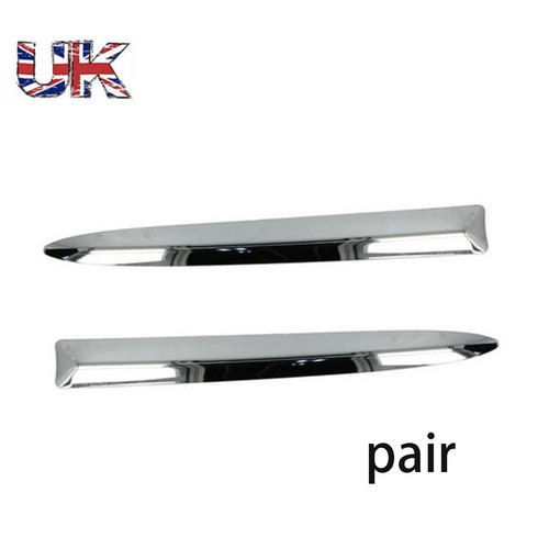 Pair chrome front bumper - chrome,