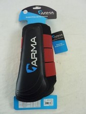 Shires Arma Neoprene Horse Brushing Boots Deep Red - Extra Full 16.3HH+