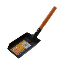 Small Metal Coal Shovel Dustpan Pet Feed Scoop Indoor Outdoor Wooden Handle
