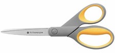 Westcott 8 Inch Titanium Scissors Straight Soft Rubber Grip Ergonomic