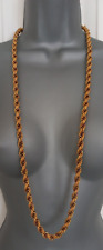 Costume Gold Tone Barrel Clasp Twisted Rope Chain Long Necklace 104g