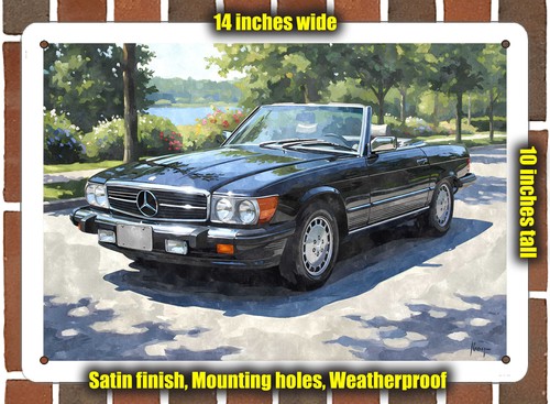Metal sign 1989 mercedes - 1989,