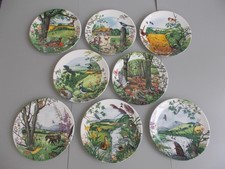 Wedgwood Bradex Country Panorama Collector Plates by Colin Newman. Set of 8.