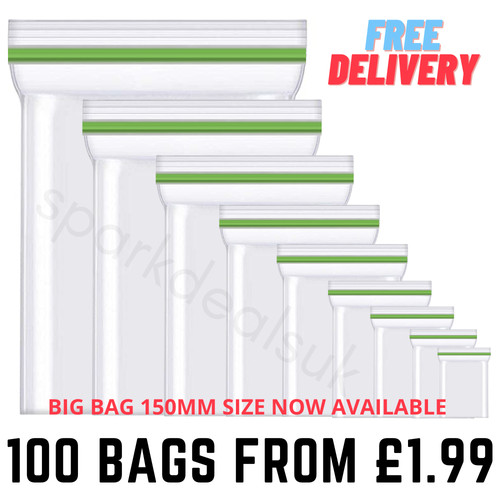 100 small zip - small, clear