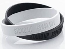 NIKE STAND UP SPEAK UP SILICONE WRISTBAND BRACELET ADULT SIZE 2005 ORIGINAL