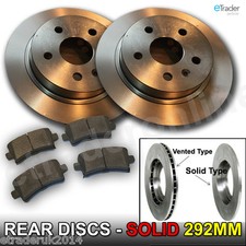 SOLID REAR BRAKE DISCS & PAD
