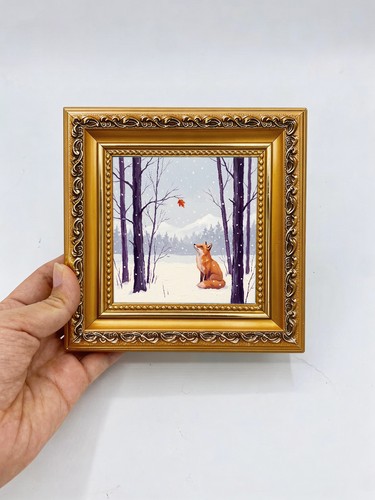 Winter fox forest custom - fox,