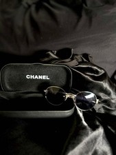 Chanel black round sunglasses - chanel,