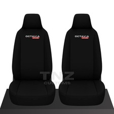 SKODA OCTAVIA VRS HEAVY DUTY FRONT SEAT COVERS PROTECTOR IN BLACK HDC