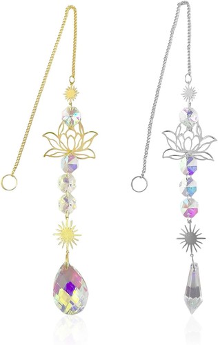 Lotus crystal wind chimes - 2,