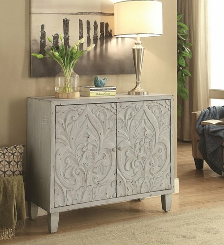 Accent cabinet carved - accent,