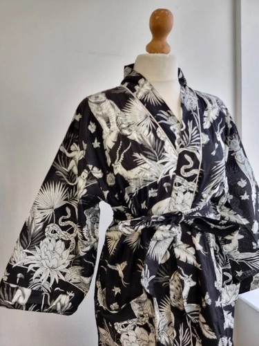 Indian cotton long kimono - indian,