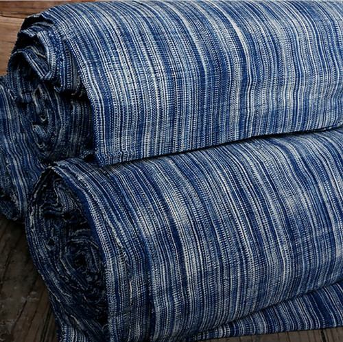 Handwoven indigo blue - handwoven, cotton