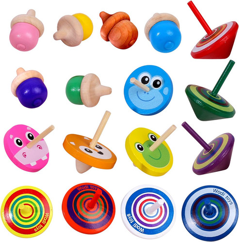 Colorful spinning tops - spinning, toy