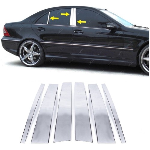 Chrome door pillar trim - pillar,