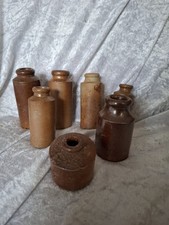 Antique Stoneware Bottles X 7