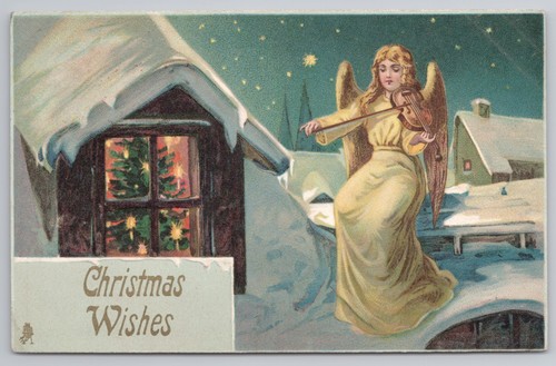 Christmas postcard antique - postcard,