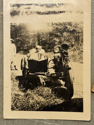 Vintage motorcycle photo - vintage, boy