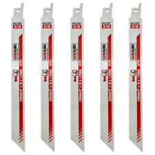 5x R825BF Saxton 200mm Heavy Duty Reciprocating Sabre Saw Metal Blades 