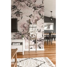 Bouquet Of Peonies Bright Botanical Wall Mural Non-woven wallpaper wall mural